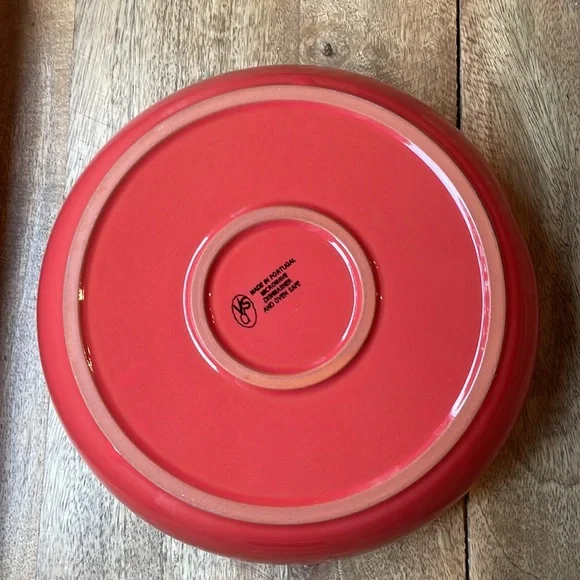 Stoneware Chip & Dip Bowl in Rich Reddish Orange Color! Made in Portugal 🇵🇹 - Picture 8 of 8